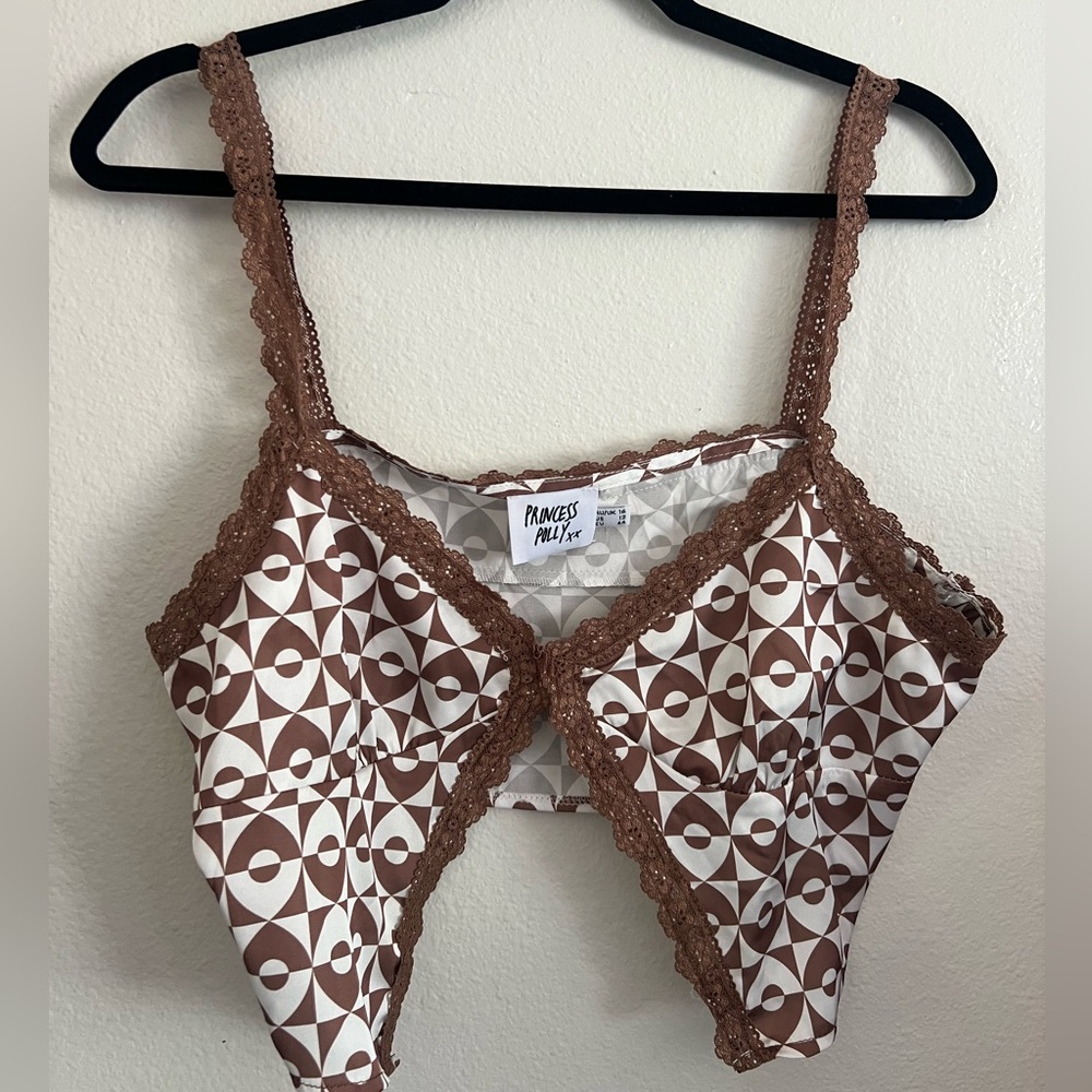 Princess Polly Retro Printed Crop Top